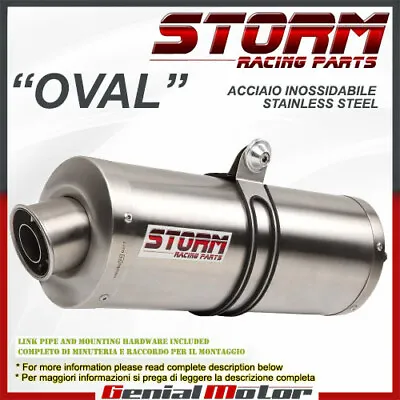 Exhaust Storm By Mivv Muffler Oval Steel For Bmw F 800 Gs 2008 > 2016 • $198.20